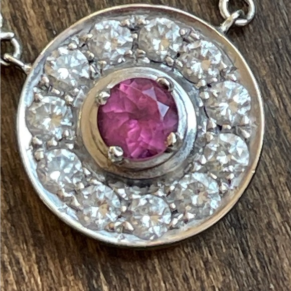 🛍️HOST PICK🛍️ Gorgeous Pink Sapphire and Diamond 14ct Gold - Picture 3 of 5
